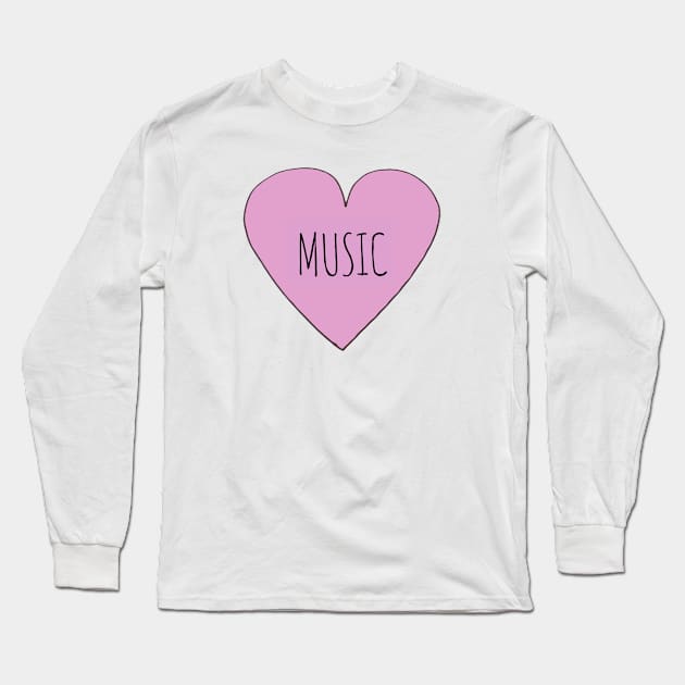 MUSIC LOVE Long Sleeve T-Shirt by wanungara